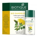 Biotique Advanced Ayurveda Bio Dandelion Visibly Ageless Lightening Serum, 40 ml